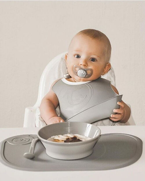 Twistshake Tiefer Teller mit Deckel, Grau