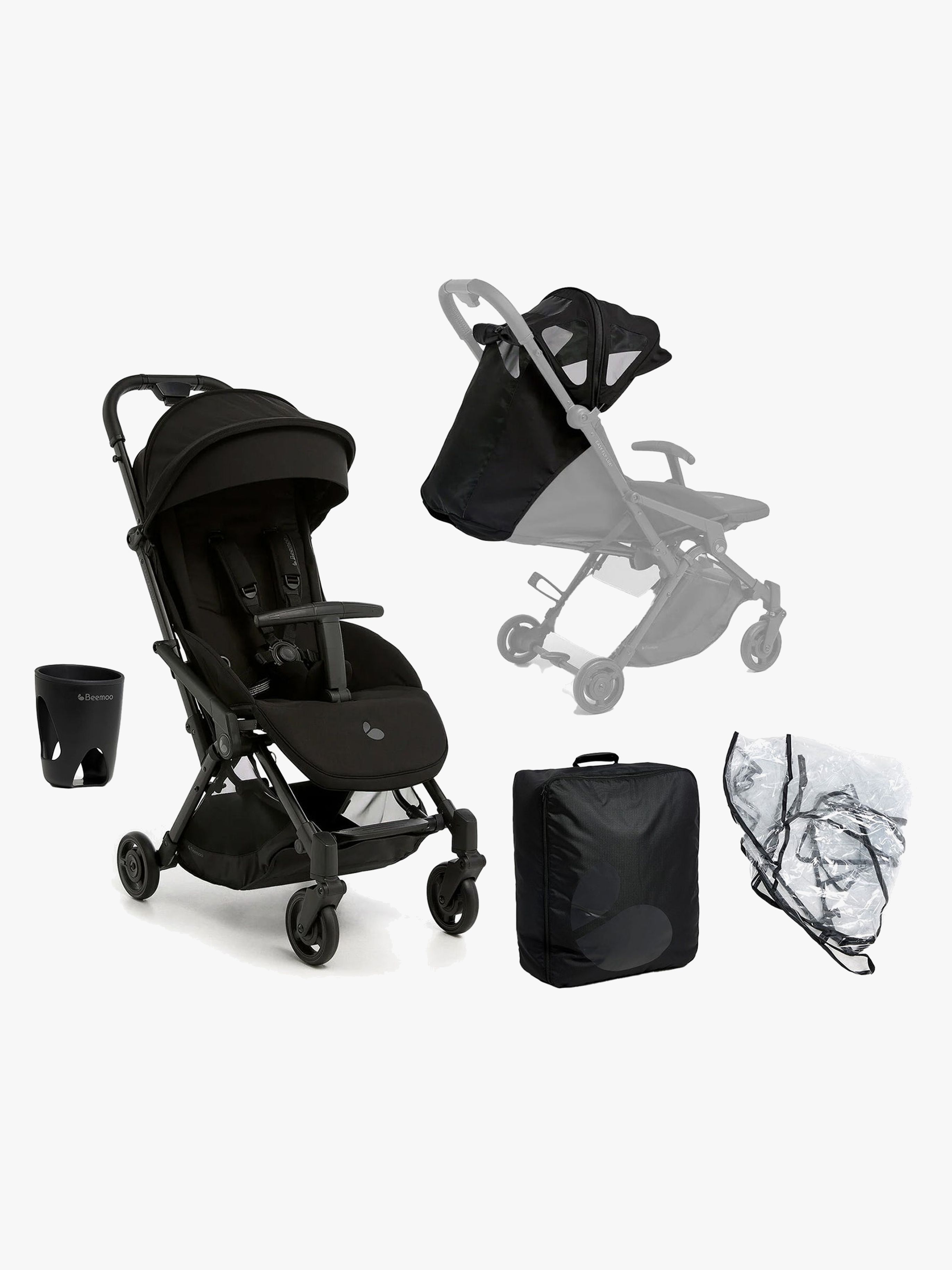 Easy Fly Lux 4 Buggy mit Zubehörpaket, Jet Black