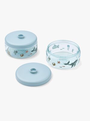 LIEWOOD Dominique Tritan Snackbox 500 ml 2er-Pack, Sea creature/Sandy