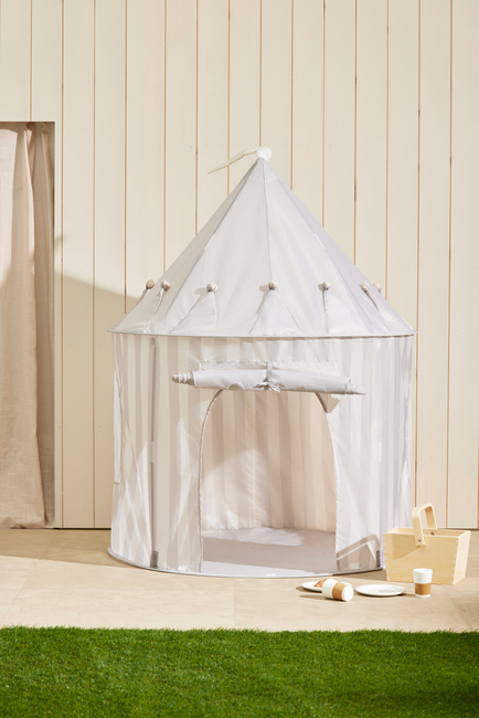 Kids Concept Gestreiftes Spielzelt, Grau