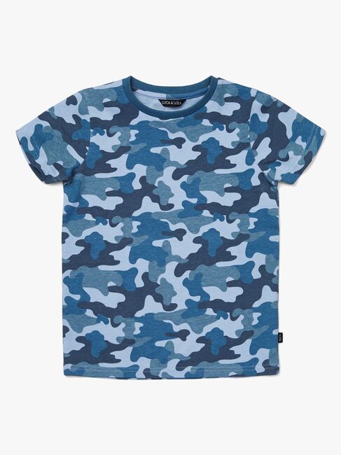 Luca & Lola San Marino T-Shirt 2er-Pack, Blue Camouflage/White