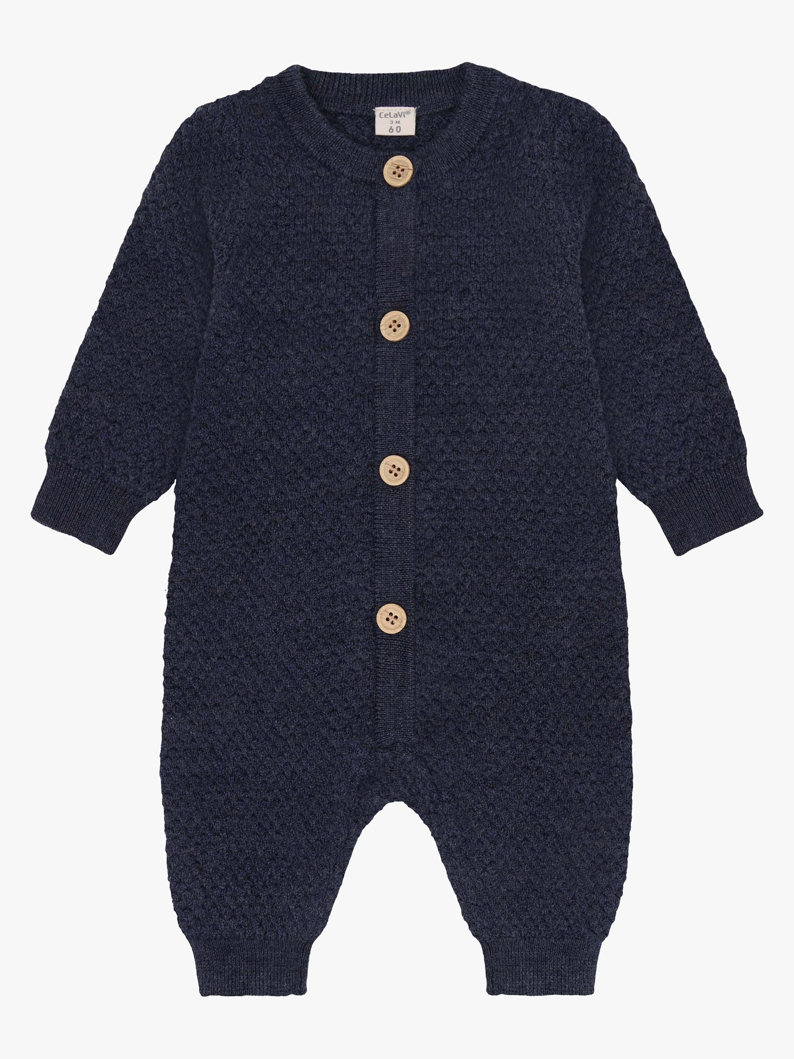 CeLaVi Strick-Overall Merinowolle, Ombre Blue Melange, 80