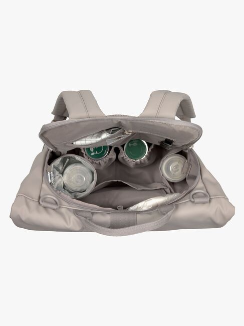 Lässig Rolltop Wickeltasche Rucksack, Taupe