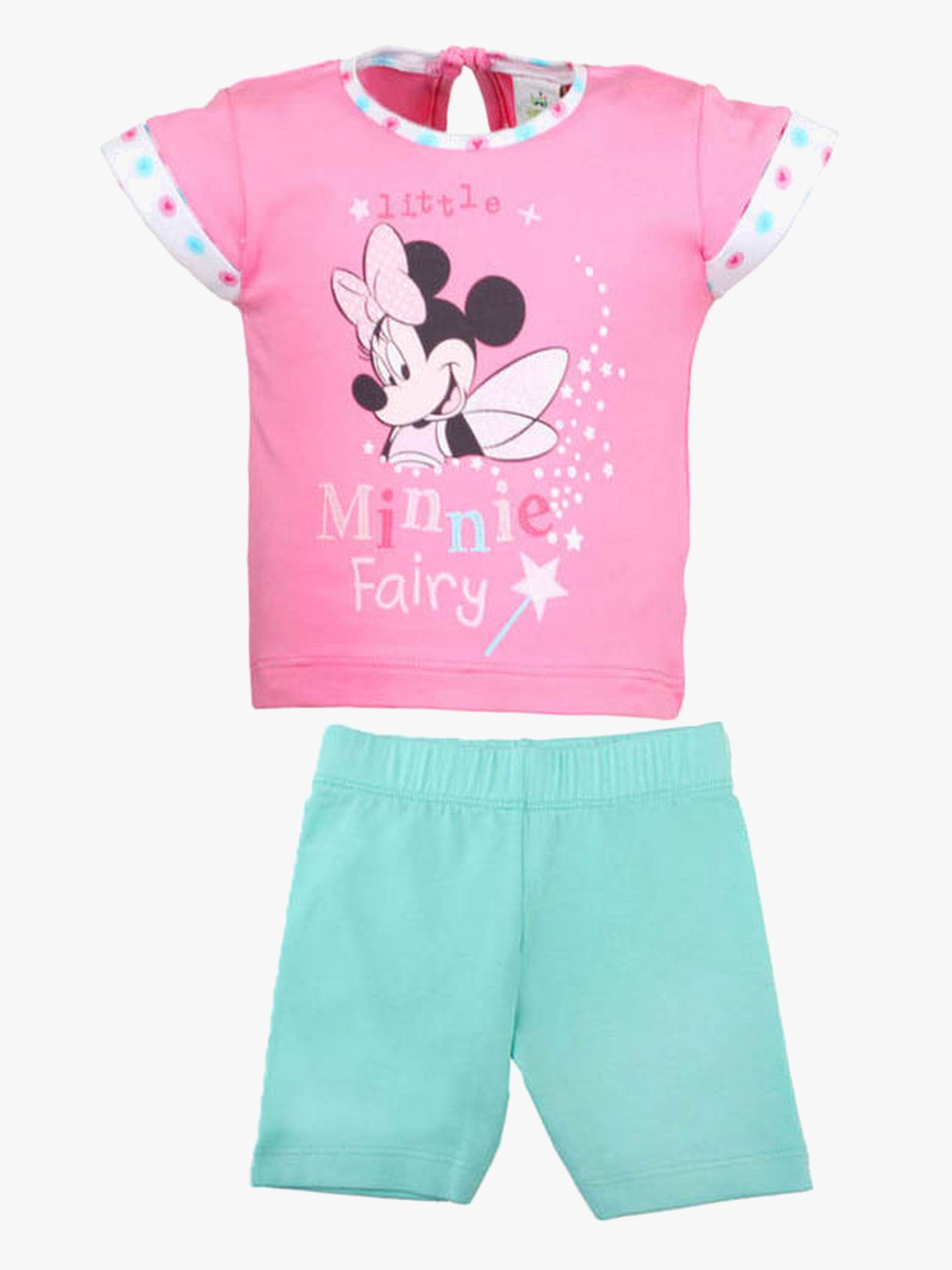 Disney Minnie Maus T-Shirt und Hose, Rosa/Türkis, Größe 68
