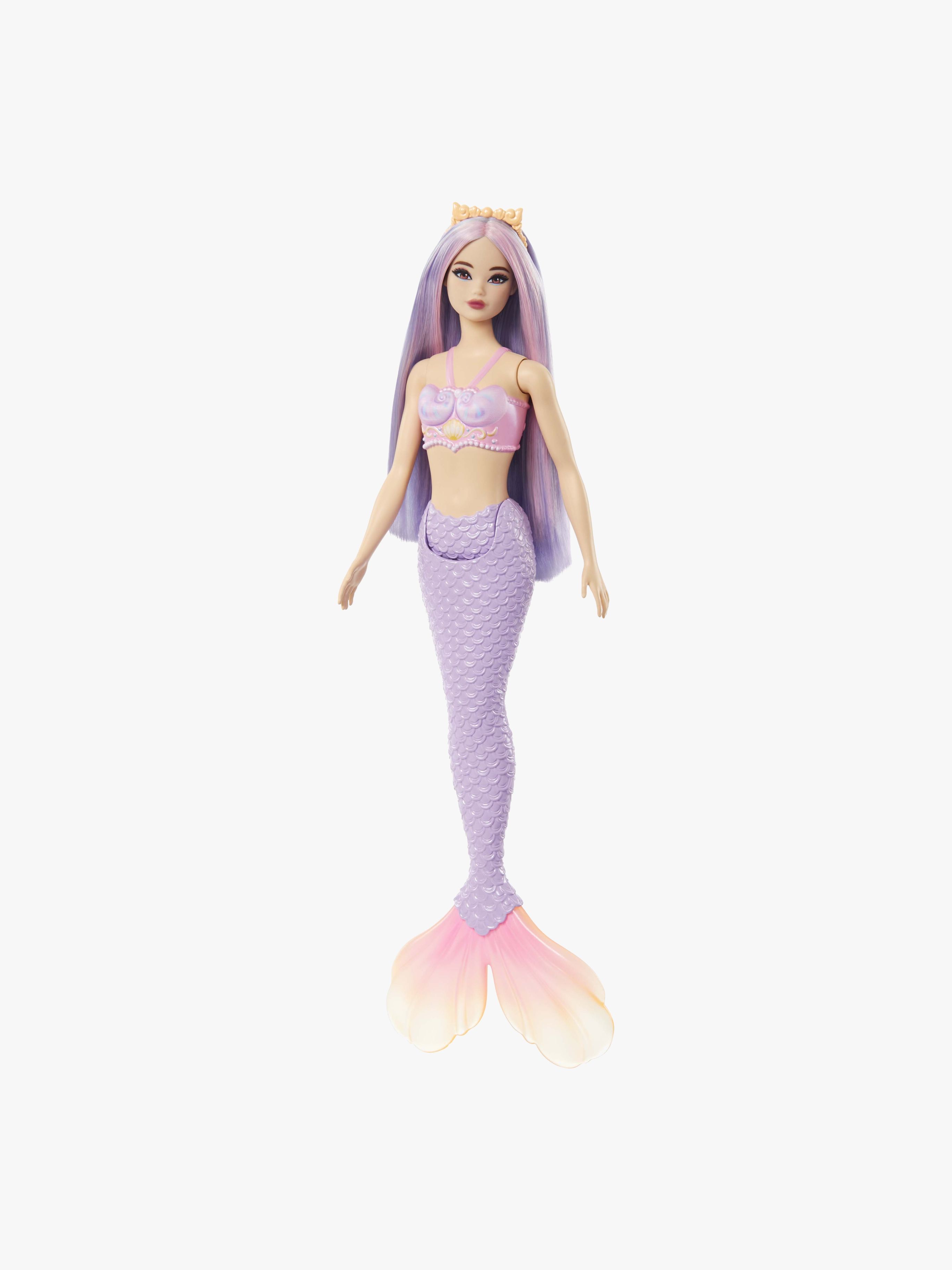 Barbie Puppe Meerjungfrau mit Bunten Haaren, Lila