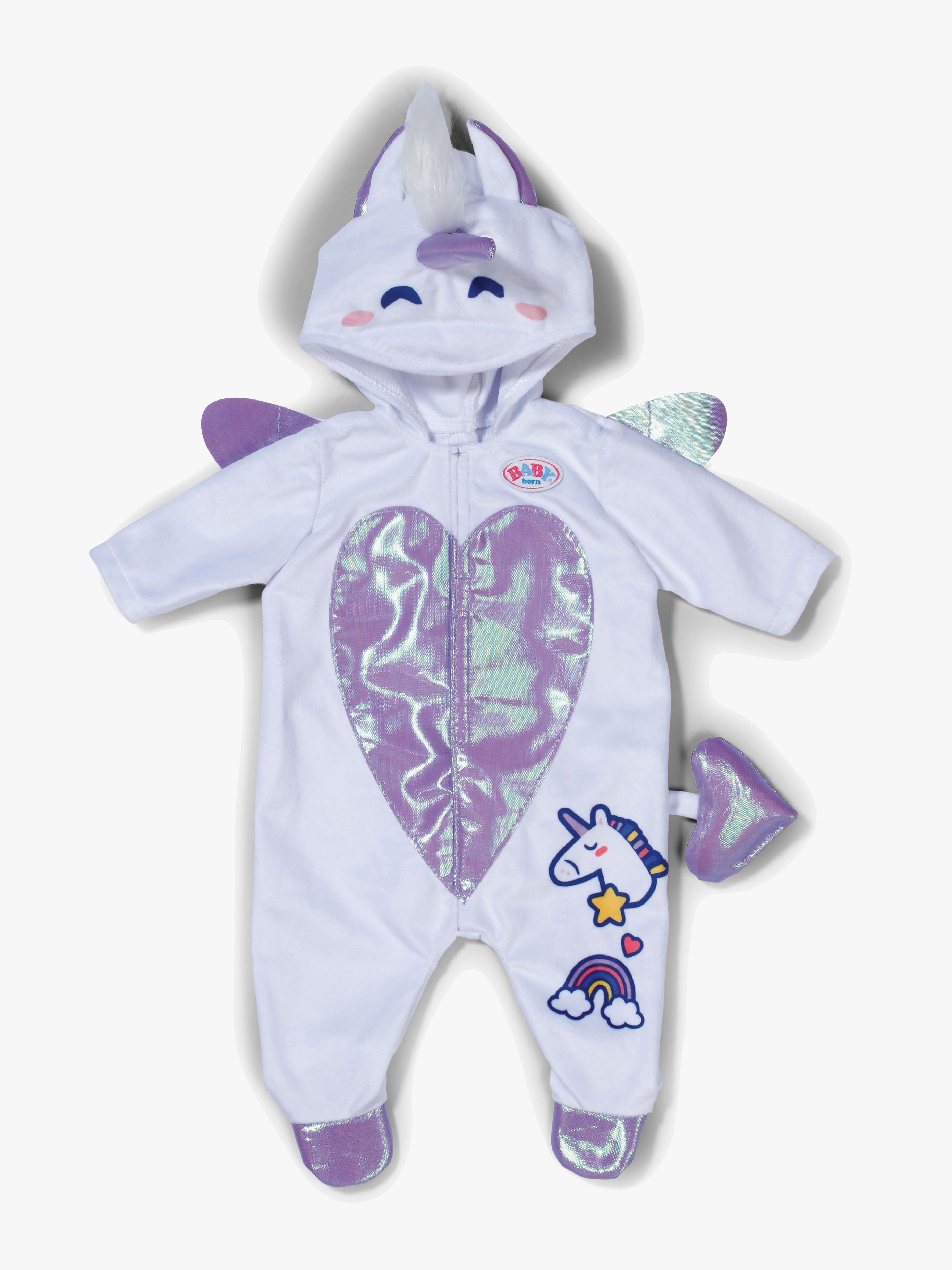 Puppenkleidung Strampler Einhorn 43 cm