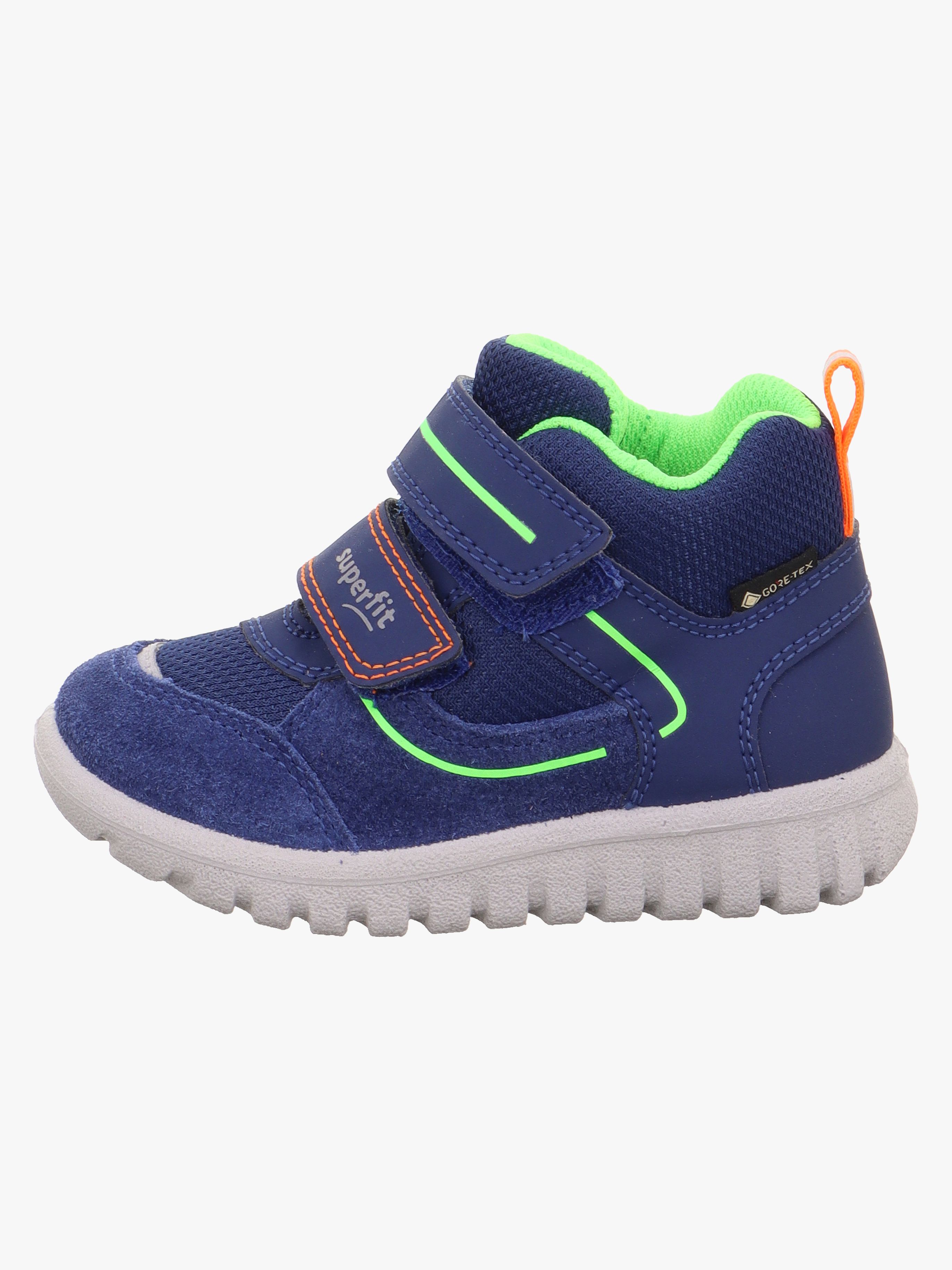 Superfit Sport7 Mini GTX Kinder Sneaker, Blue/Light Green, 28, Kinderschuhe