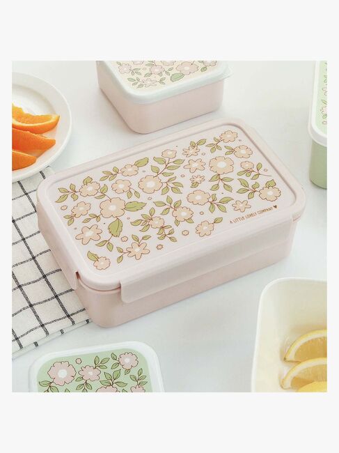 A Little Lovely Company Bento Lunchbox, Blüten/Rosa