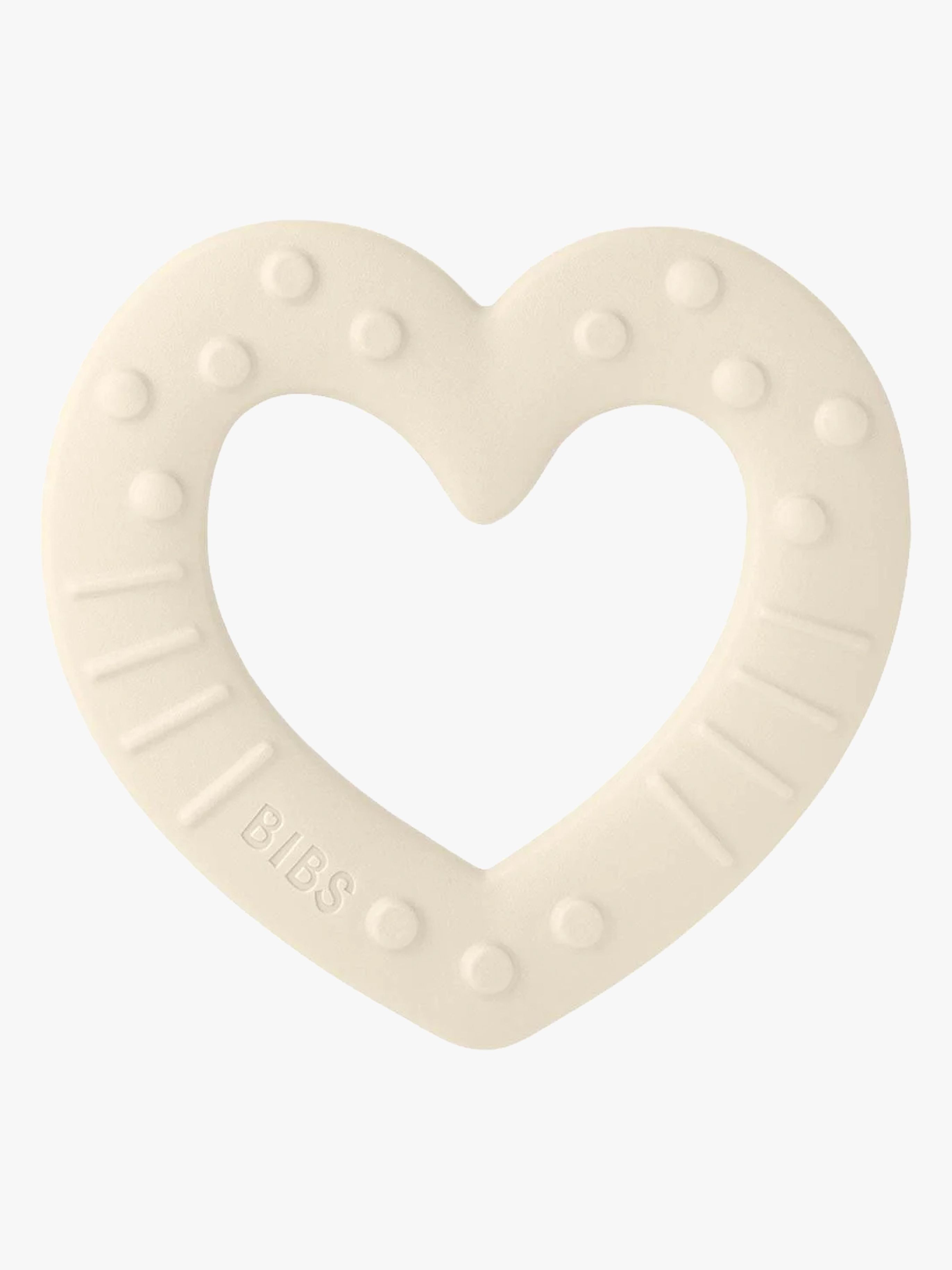 BIBS Beißringe Baby Bitie Heart,  Ivory, Beißspielzeug