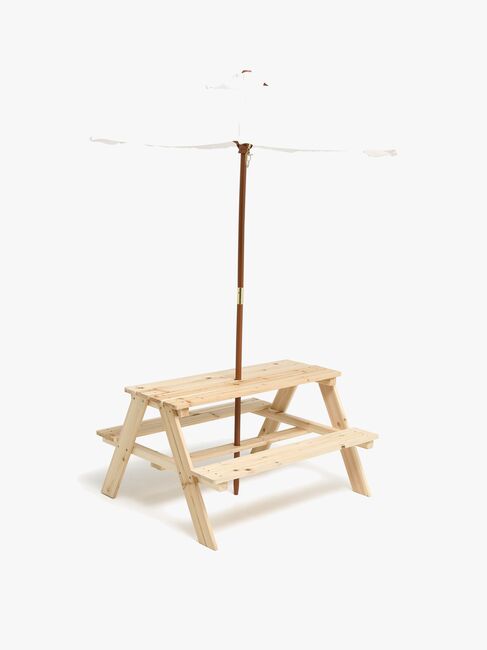 Woodlii Picknicktisch mit Sonnenschirm, Wood