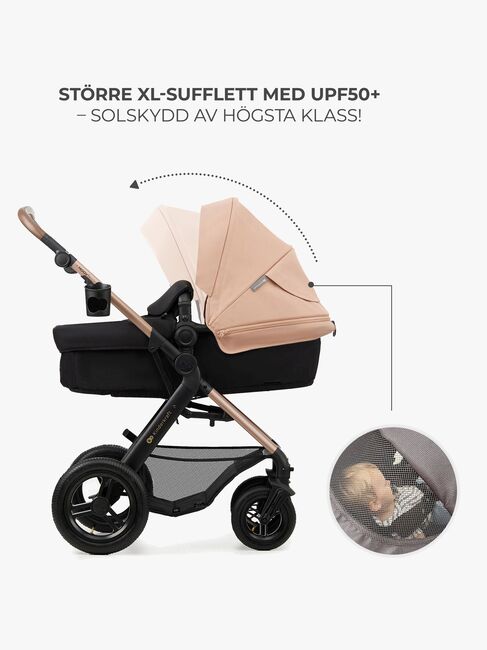 Kinderkraft MOOV 2 Air 3-in-1 Kombikinderwagen, Sand Beige