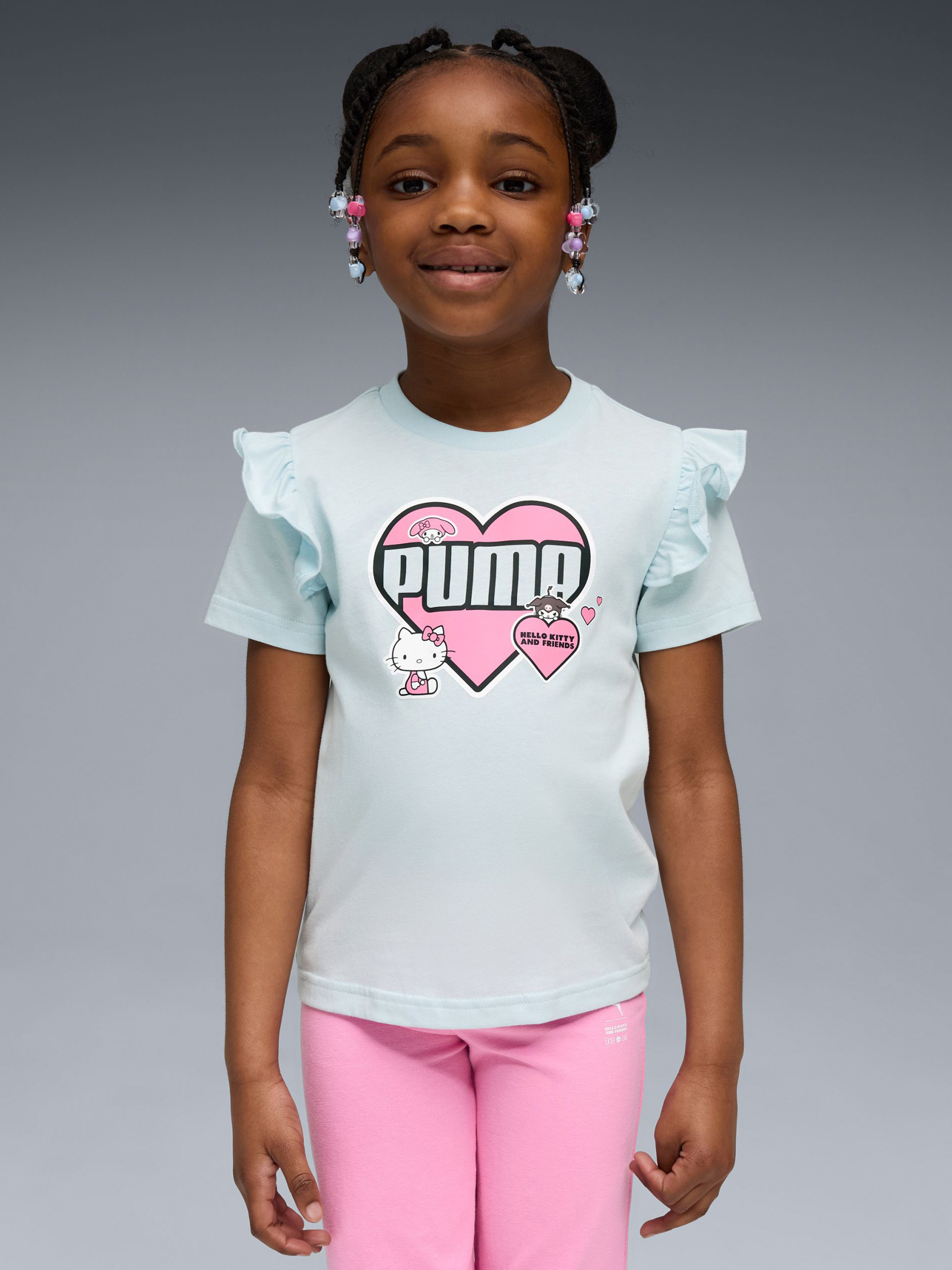 Puma Hello Kitty &  Friends T-Shirt, Sea Glass, 104