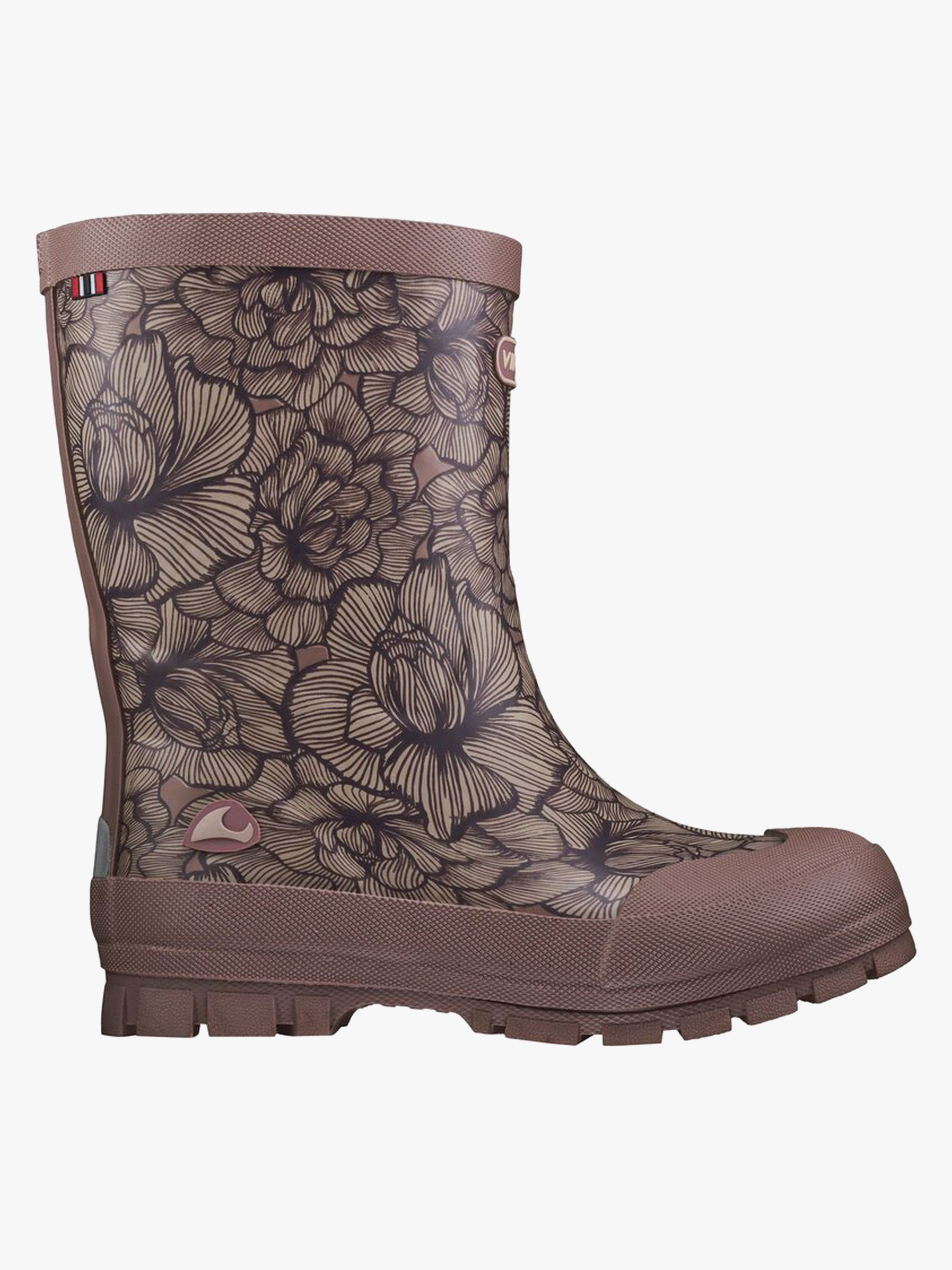 Viking Jolly Thermo Print Gefütterte Gummistiefel, Dusty Pink/Cream, 26, Kindergummistiefel, Kinderstiefel, Gummistiefel kinder, Kids