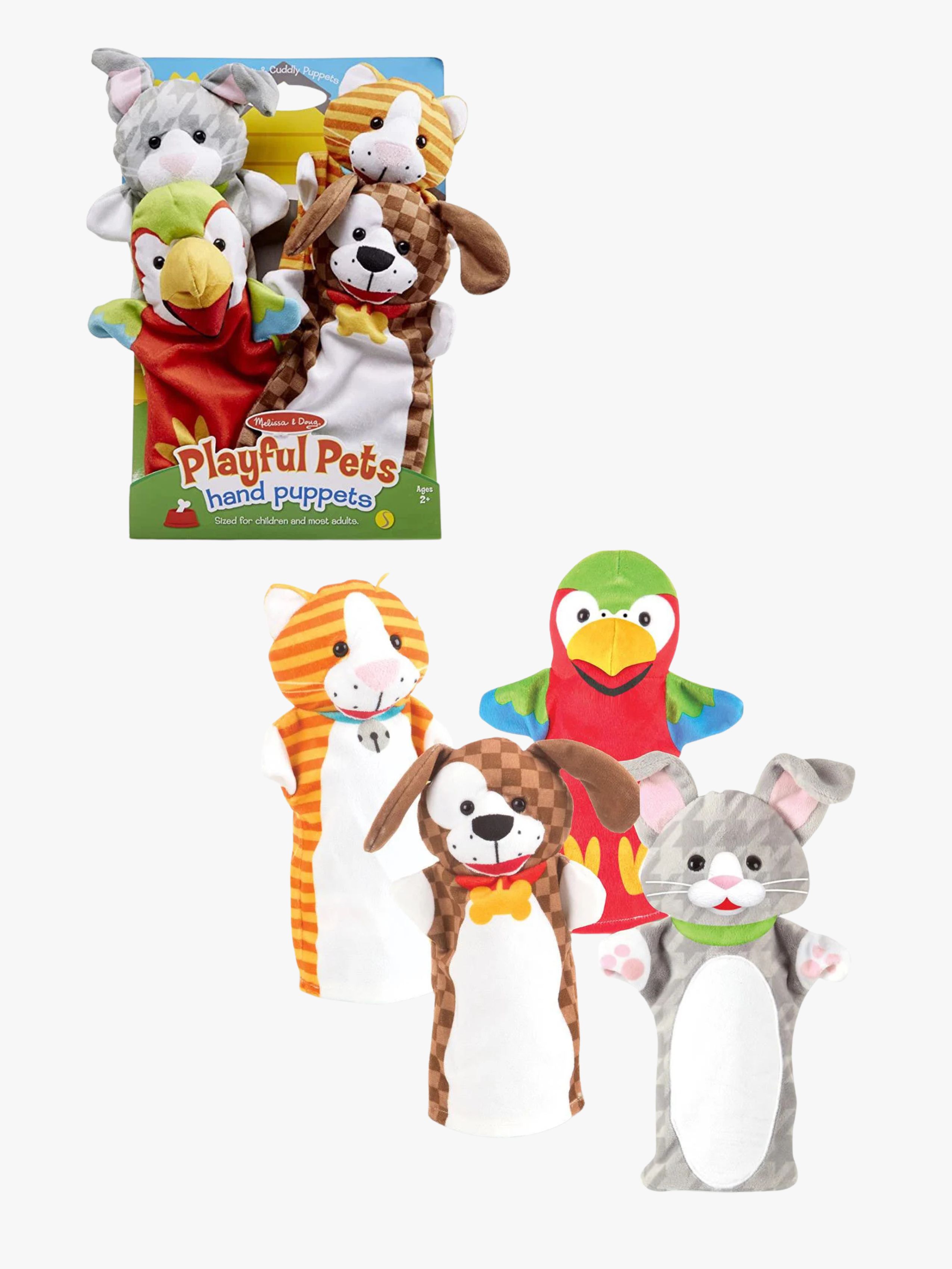 Melissa &  Doug Handpuppen Verspielte Tiere 4er-Pack