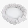 MeowBaby Bearly Babynest mit geflochtenem Schutz & Spielteppich, Offwhite