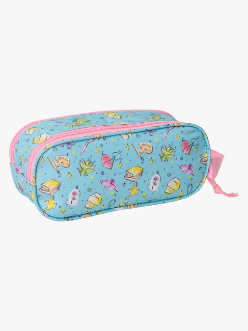 Disney Prinzessinnen 3D Doppel-Federmäppchen, Rosa/Blau