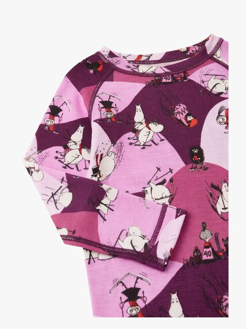 Reima Mumin Trivsam Thermounterwäsche Wollmischung, Rose Pink