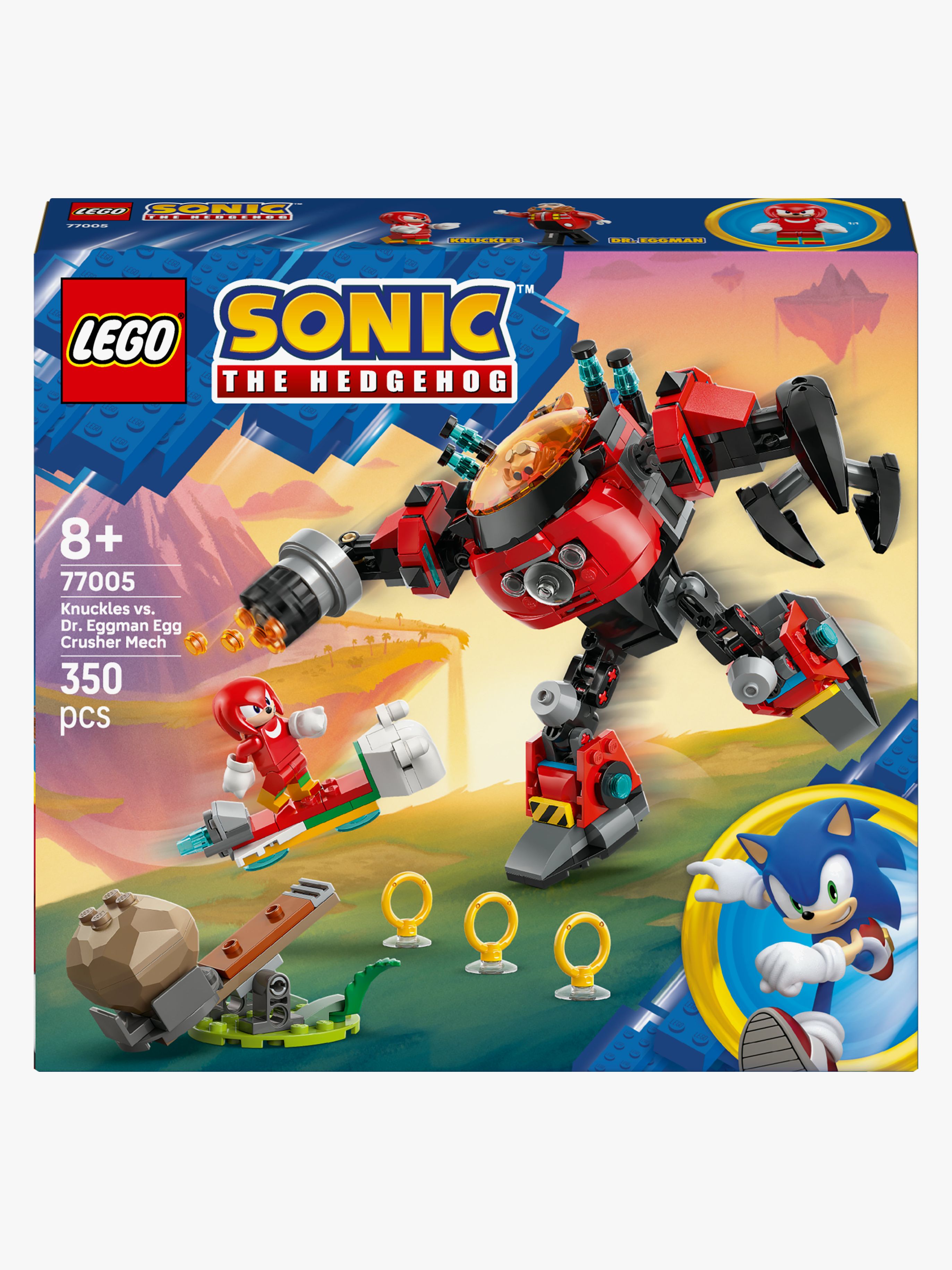 Sonic 77005 Knuckles vs. Dr. Eggmans Egg Crusher Mech