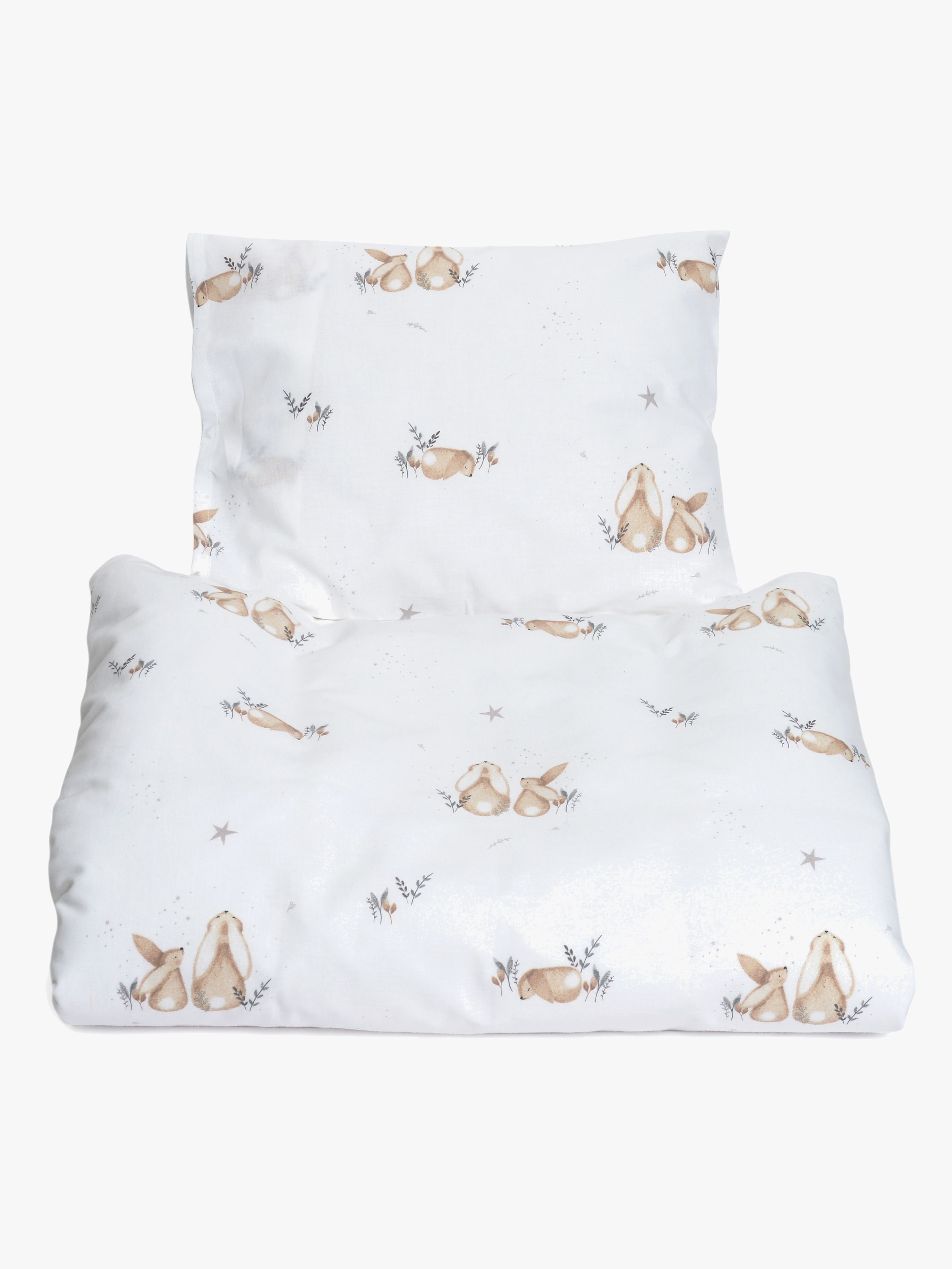 MiniDreams Bettwäsche Babybett 100x130 cm Bunny, Weiß