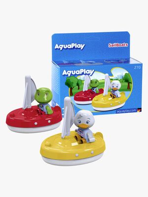 AquaPlay Badespielzeug 2 Segelboote + 2 Figuren