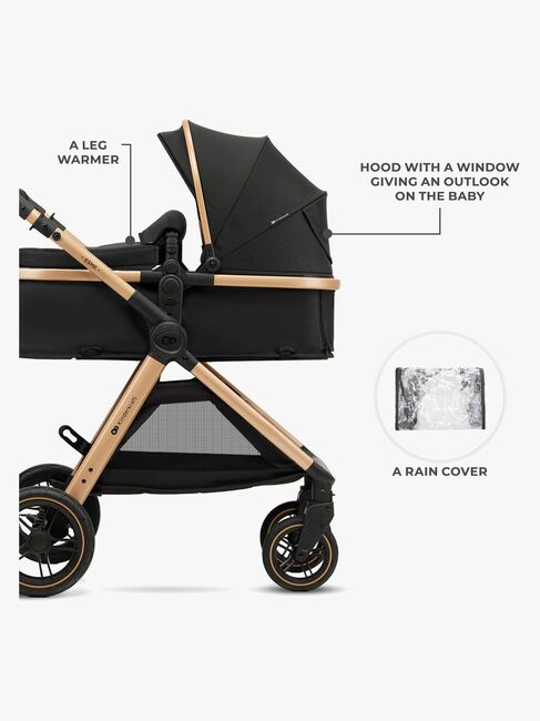 Kinderkraft ESME 2-in-1 Kombikinderwagen, Pure Black