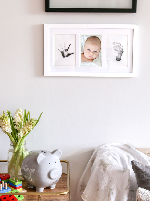 Pearhead Babyprints Fotorahmen, Weiß