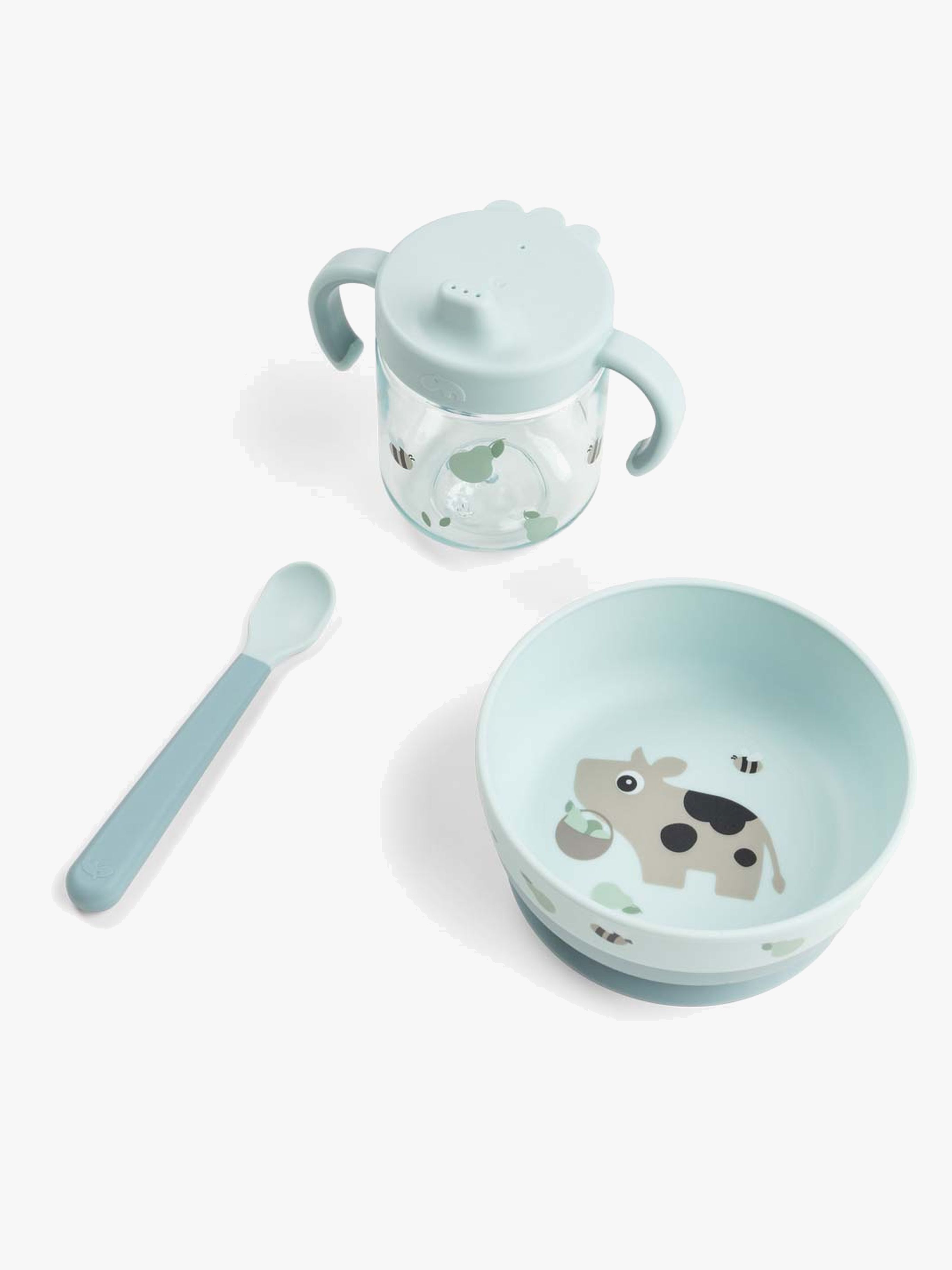 Foodie Geschirr-Set Tiny Farm, Blau