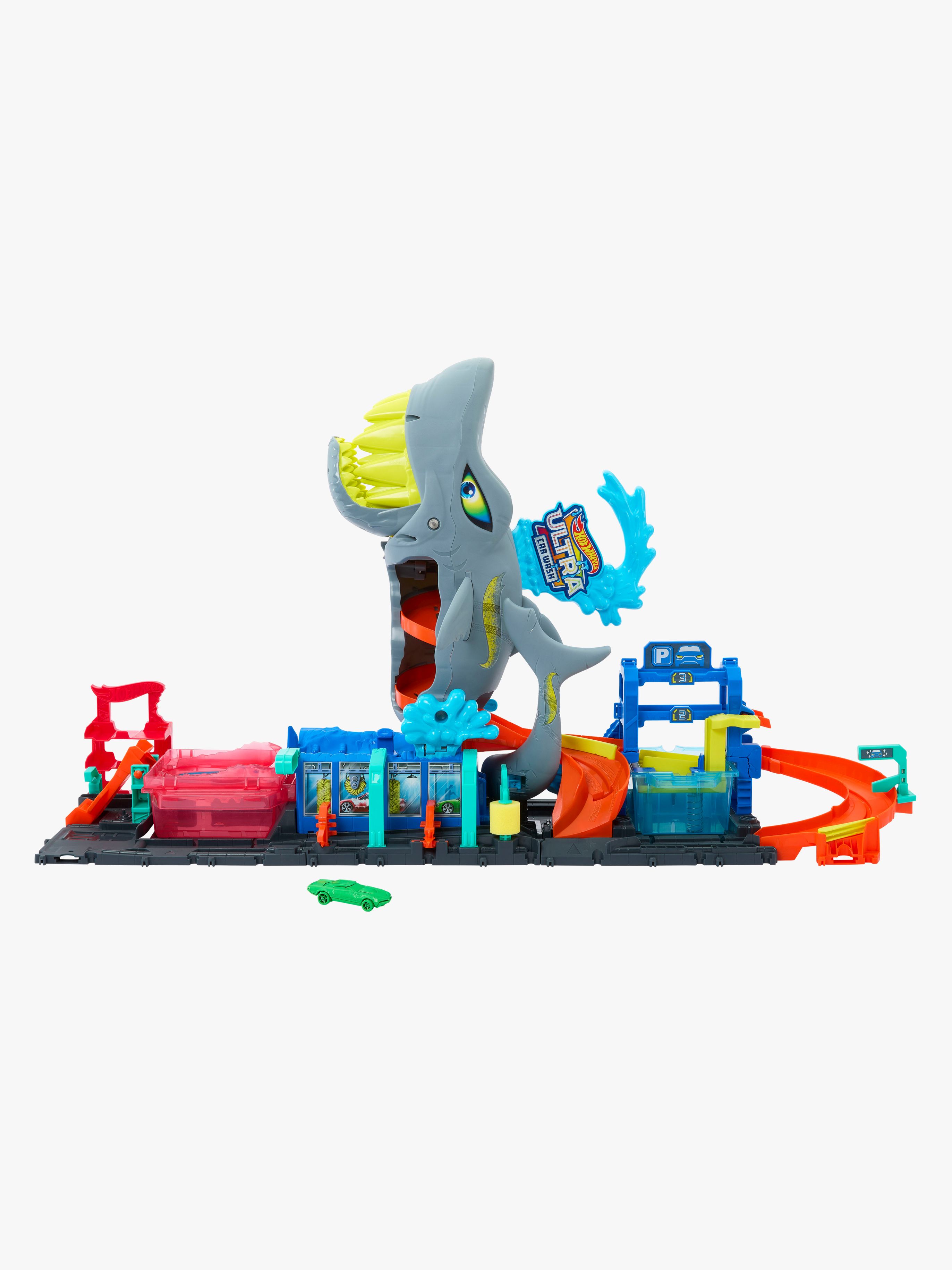 Hot Wheels City Ultra Shark Car Wash Autorennbahn