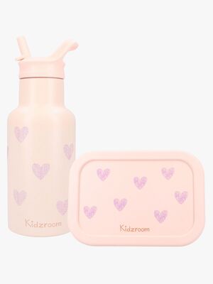 Kidzroom Stainless Steel Trinkflasche & Silikon Brotdose Magical Meadows, Rosa