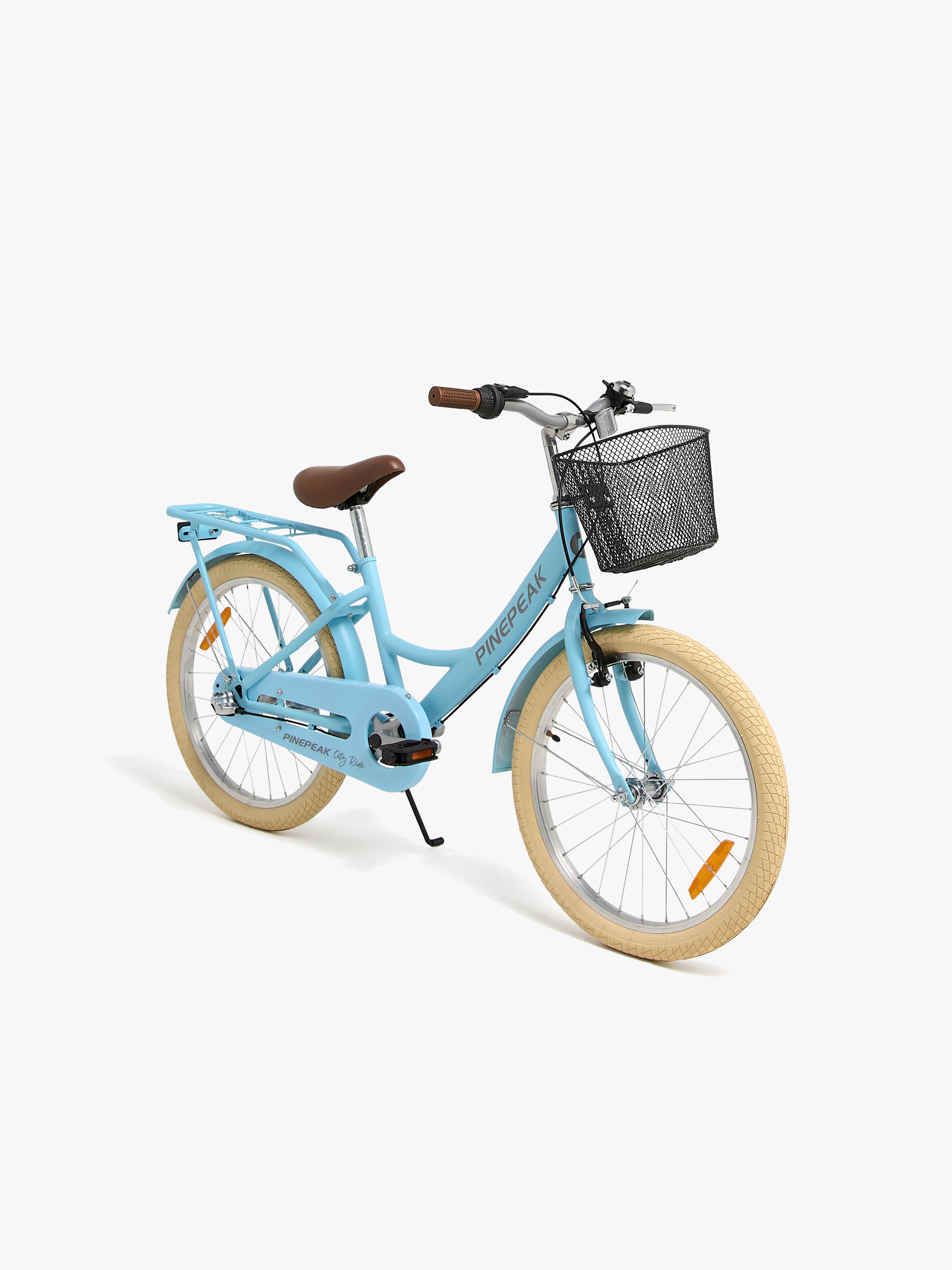 Pinepeak Retro City Kinderfahrrad 20 Zoll, Blau
