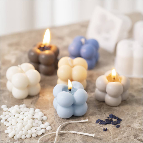 Creativ Company Bastelset Kerzenziehen Sojawachs-Bubble-Kerze DIY