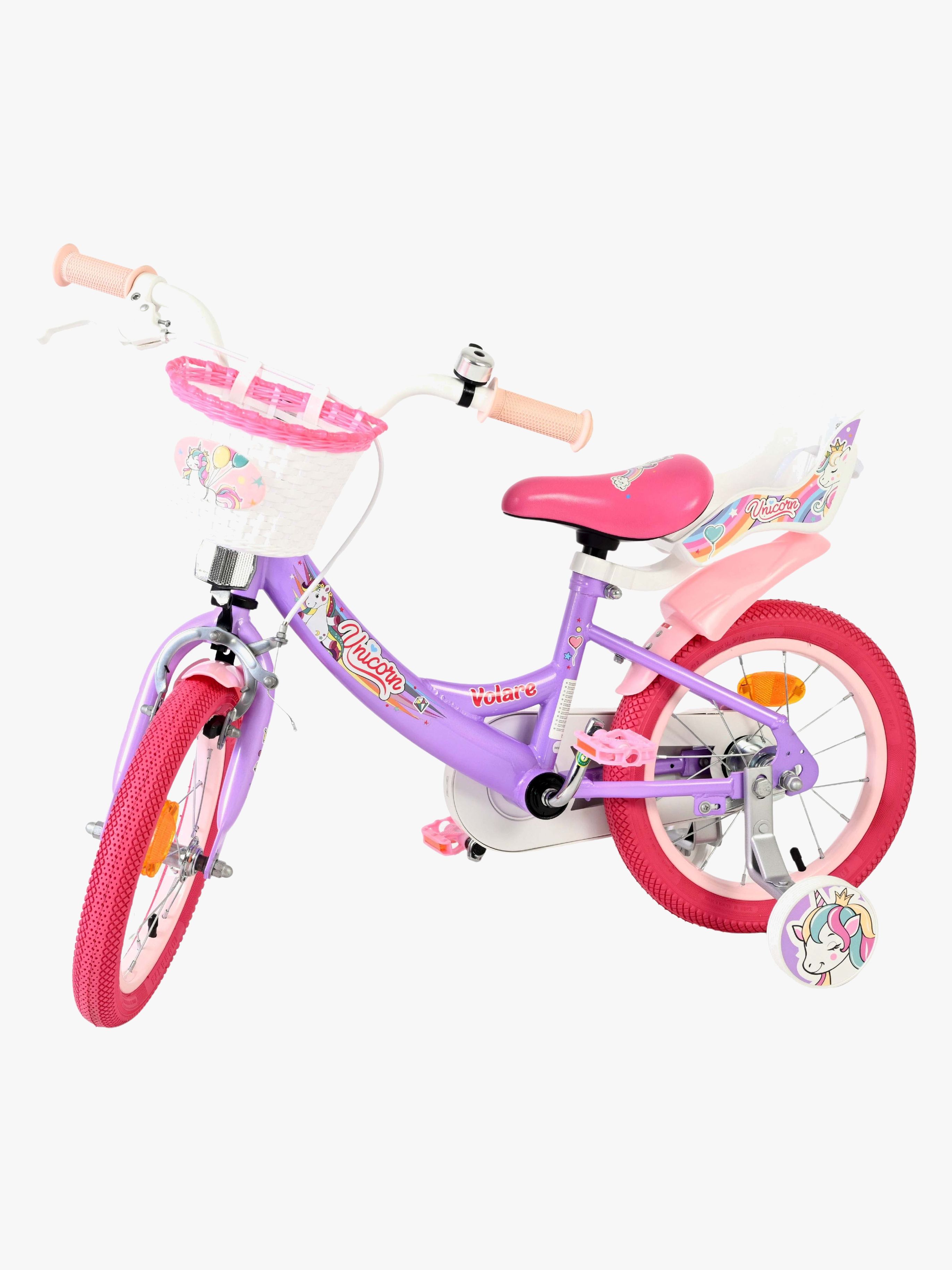 Volare Unicorn Kinderfahrrad 14 Zoll, Lila