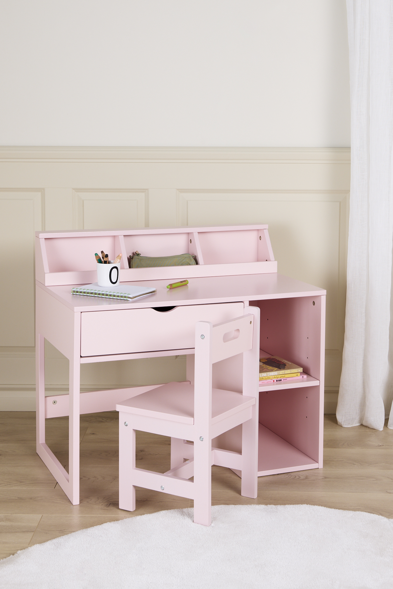 Alice &  Fox FAY Schreibtisch mit Stuhl, Pink