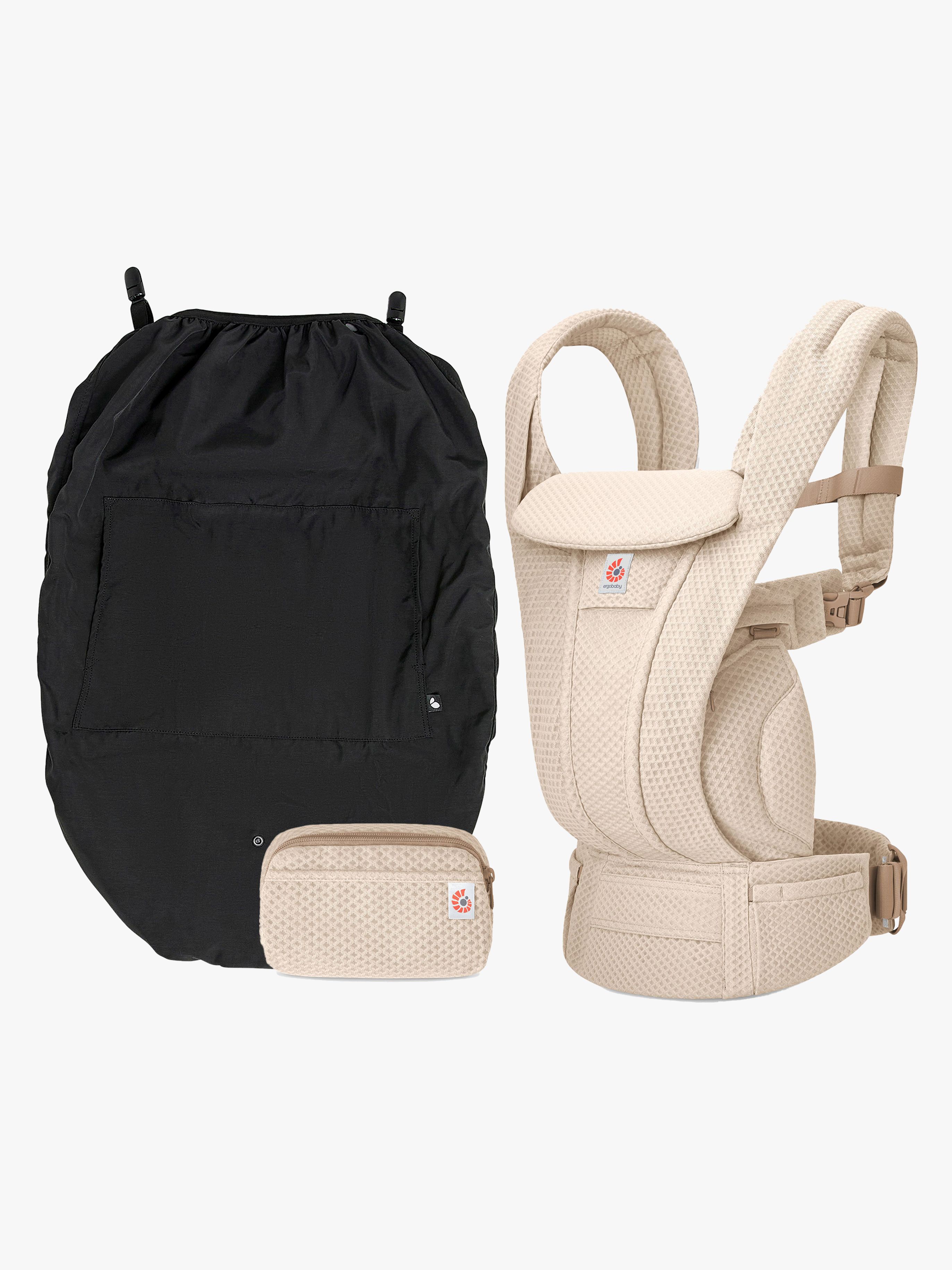 Ergobaby Omni Deluxe Babytrage Mesh inkl. Regenüberzug, Natural Beige