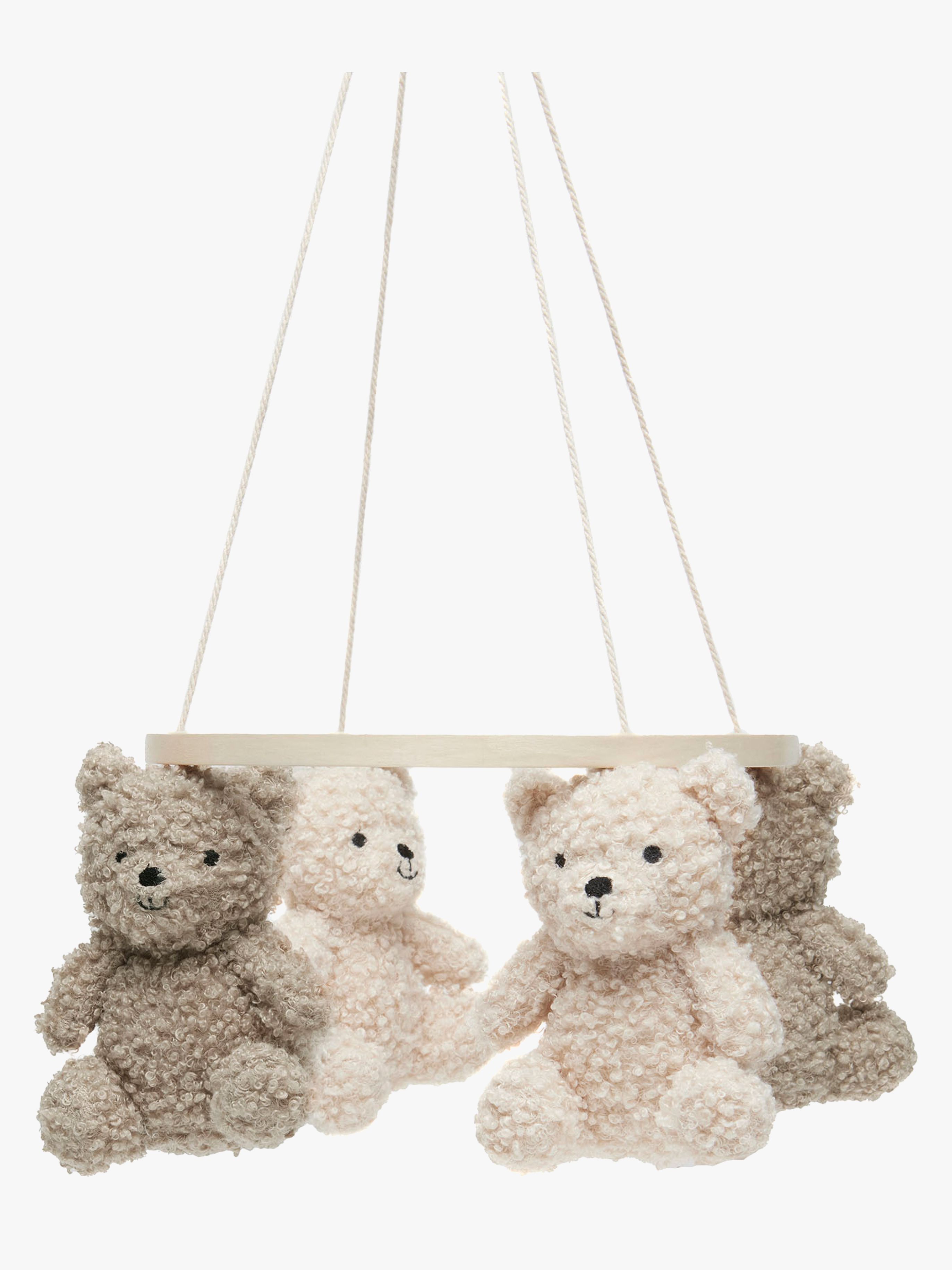 Teddy Bear Mobile, Natural / Olive Green