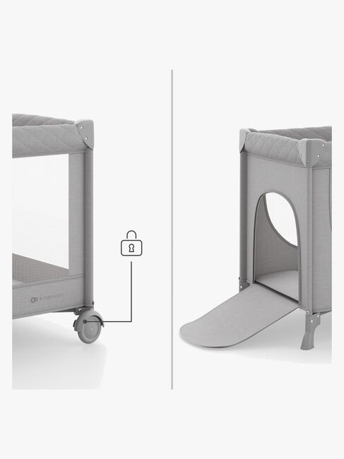 Kinderkraft LEODY UP Reisebett, Grey