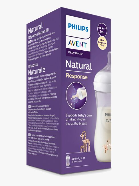 Philips Avent Natural Response Babyflasche 260 ml, Giraff Deco