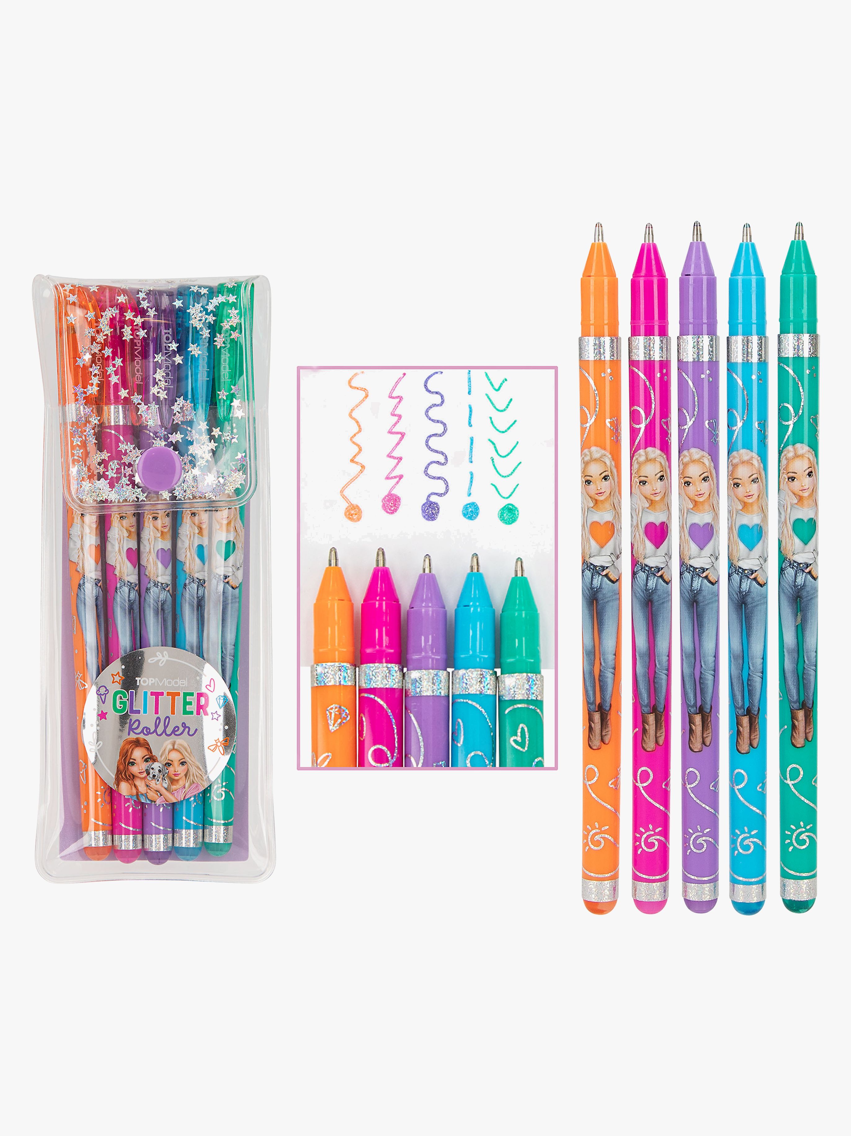 TOPModel Glitzer-Gelstifte 5er-Pack
