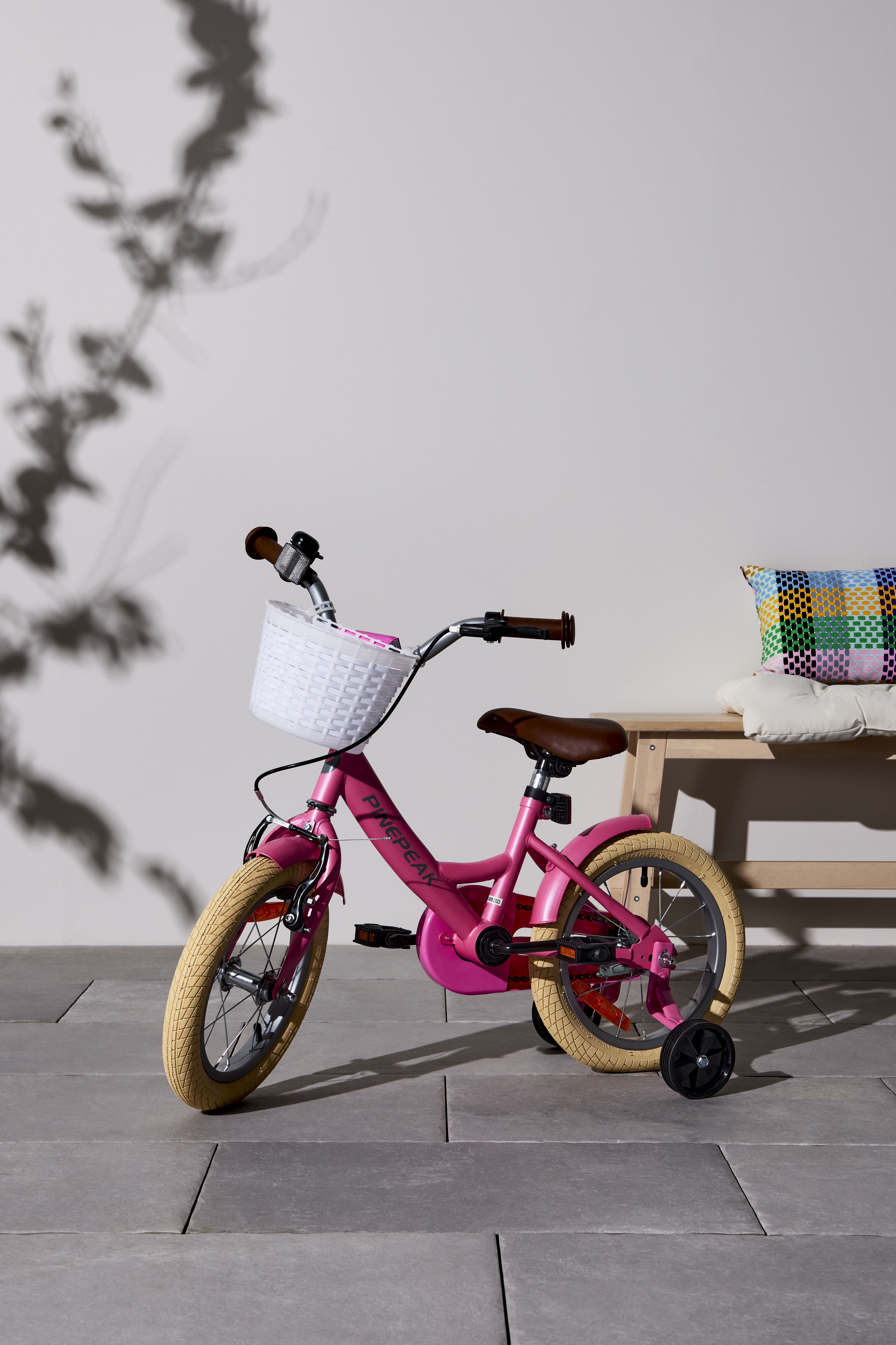 Retro City Kinderfahrrad 14 Zoll, Rosa