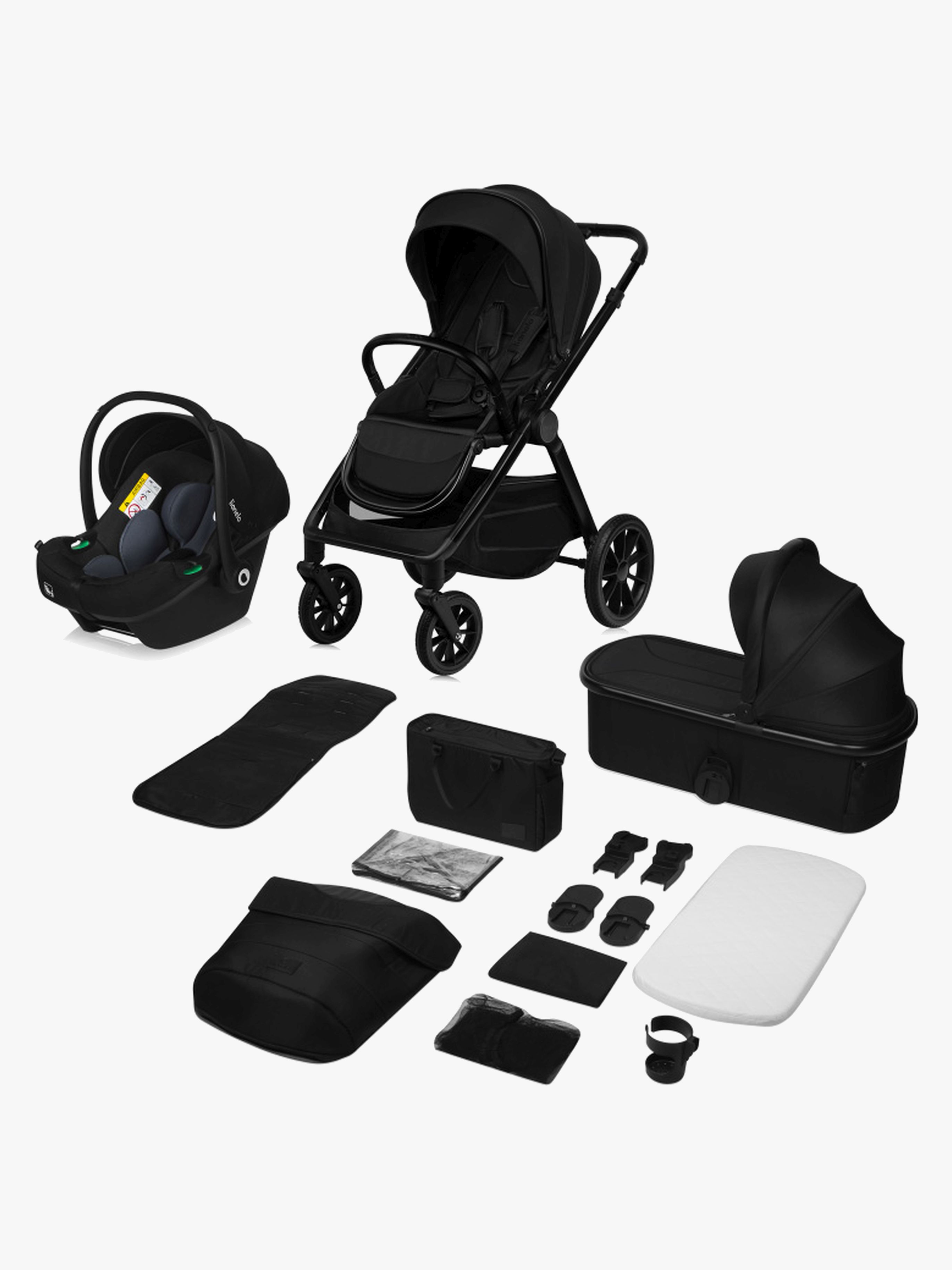 Lionelo Layla 3-in-1 Kombikinderwagen, Black Onyx