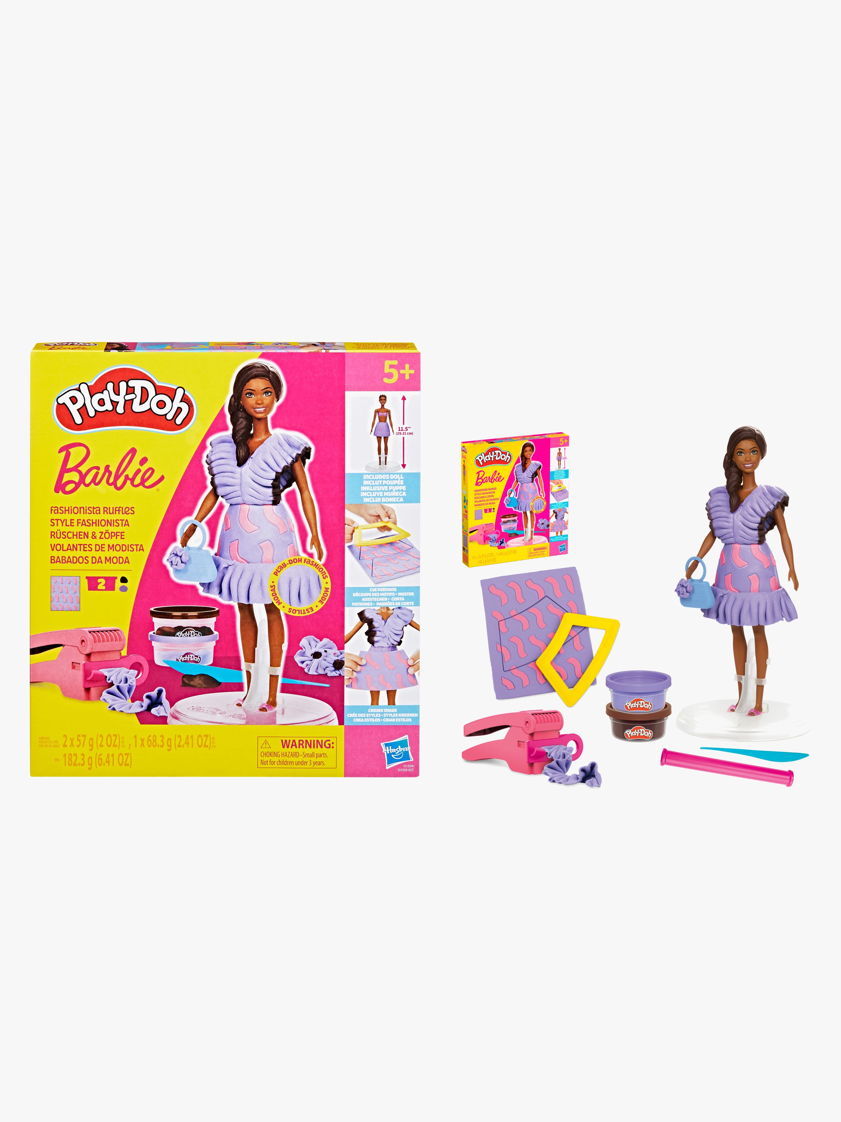 Barbie Fashionista Knete mit Puppe Rüschen