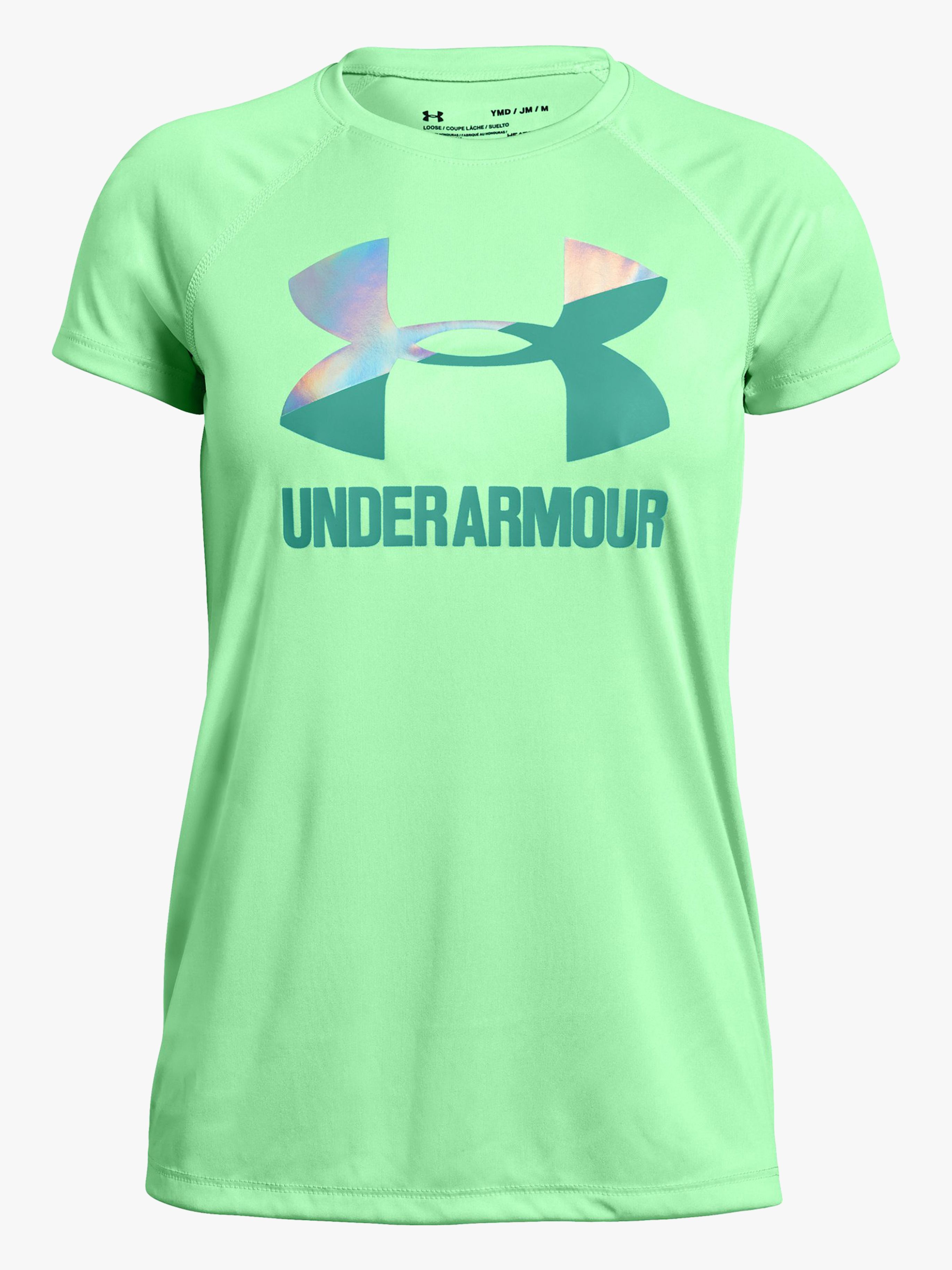 Under Armour Big Logo Tee Solid SS Trainingsshirt, Green Typhoon XS