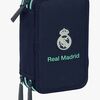 Real Madrid Gefülltes Dreifach-Federmäppchen 37 Teile, 2ª Equipment 25/26