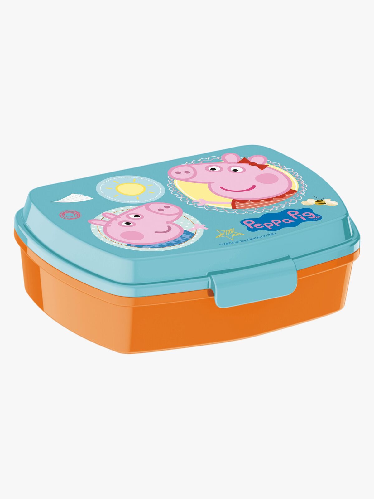 Peppa Wutz Brotdose Having Fun, Blau/Orange