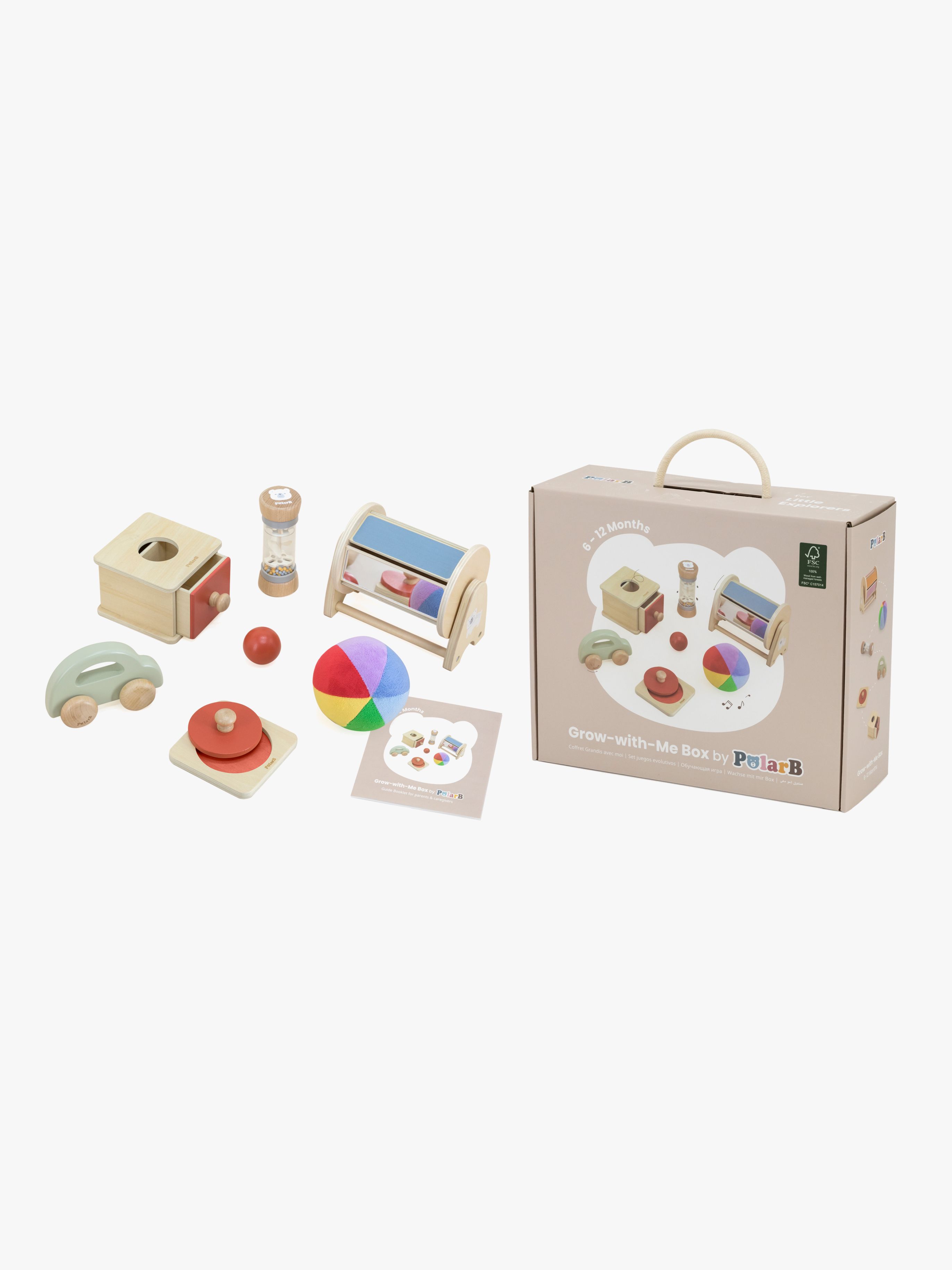 PolarB Grow-with-Me Activity-Set Little Explorers 6-12 Monate, Babyspielzeug