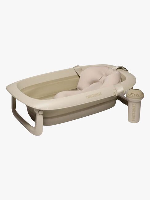 Twistshake Limited Edition Badewanne inkl. Badestütze & Duschkanne, Faded Beige