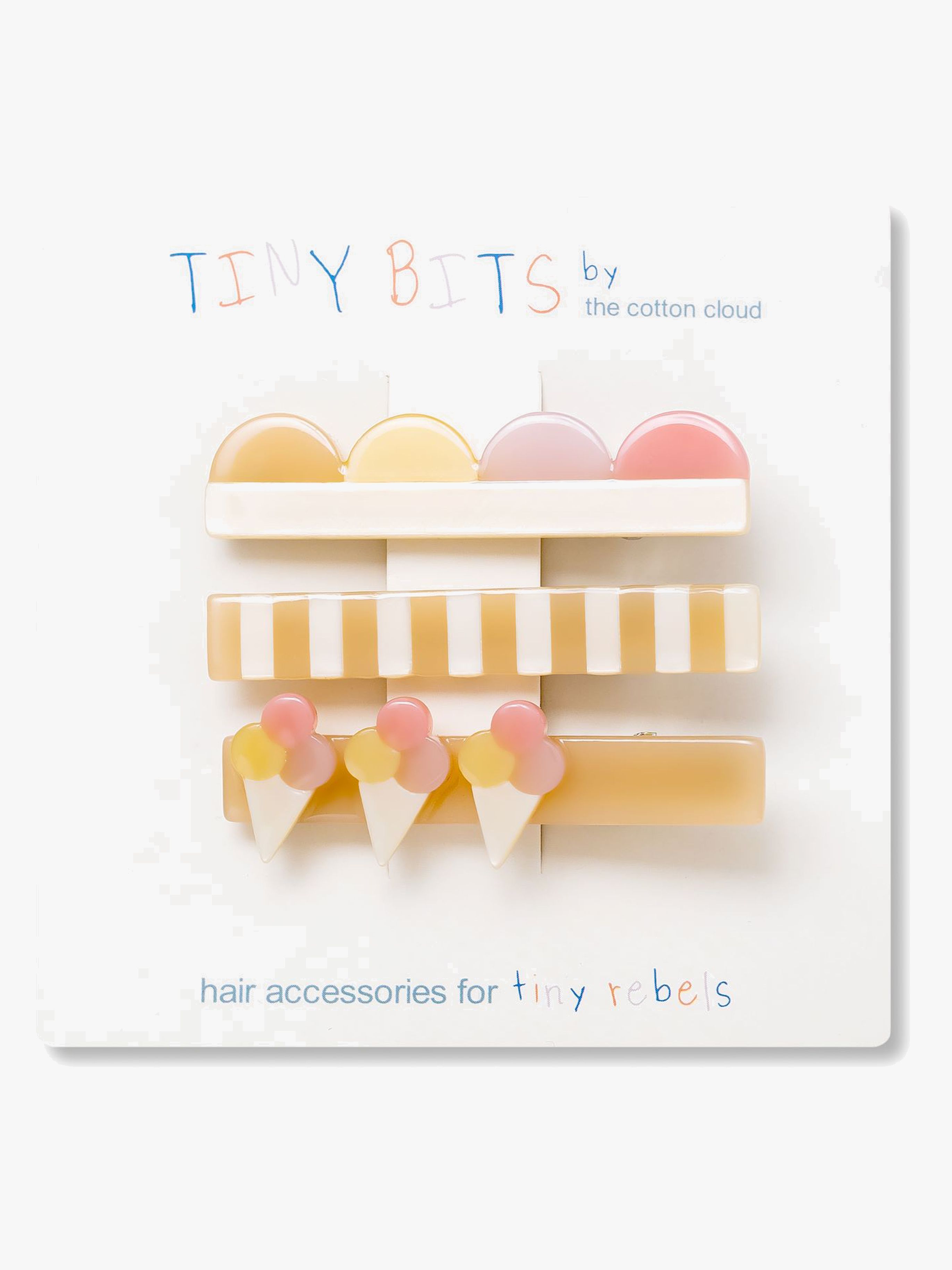 Haarspangen 3er-Pack, Ice Cream