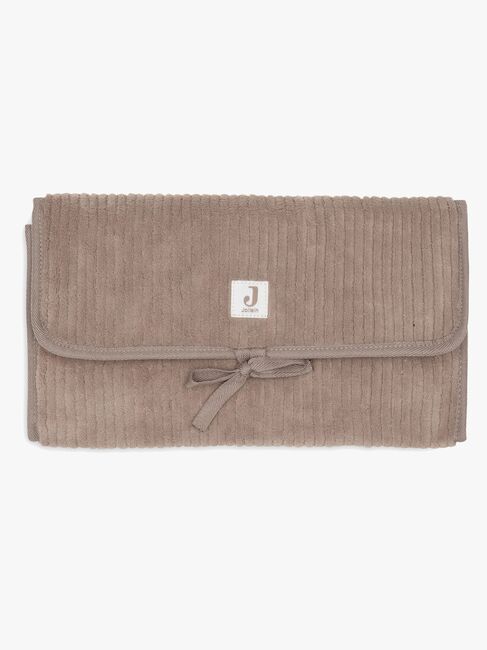 Jollein Cloudy Rib Wickelunterlage mit Aufbewahrungstaschen, Milky Coffee