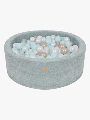 MeowBaby Boucle  Rund Bällebad, Fresh Mint