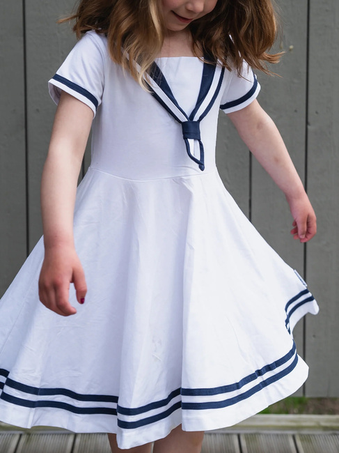 Geggamoja Matrosenkleid, Weiß